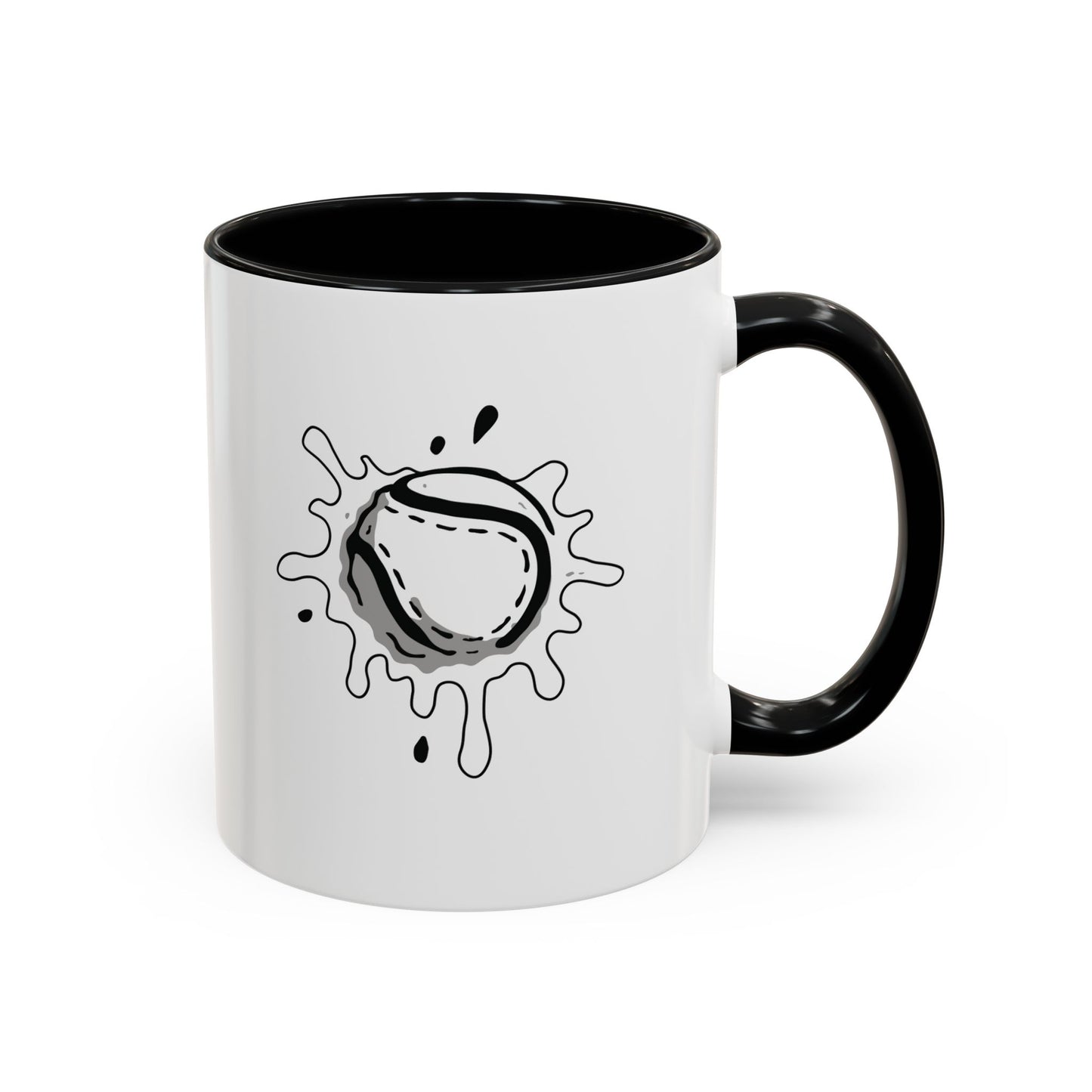 Black & White Sliotar Splat! Coffee Mug