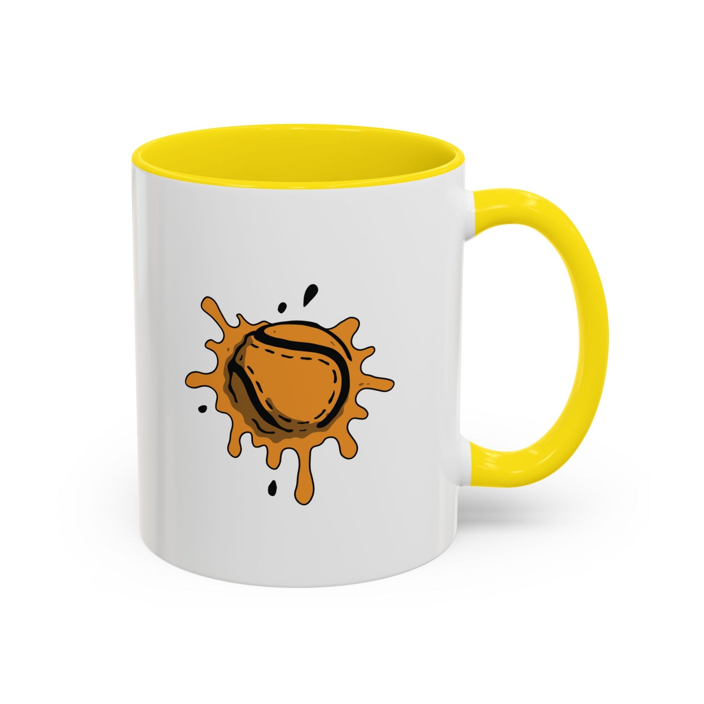 Black & Gold Sliotar Splat! Coffee Mug