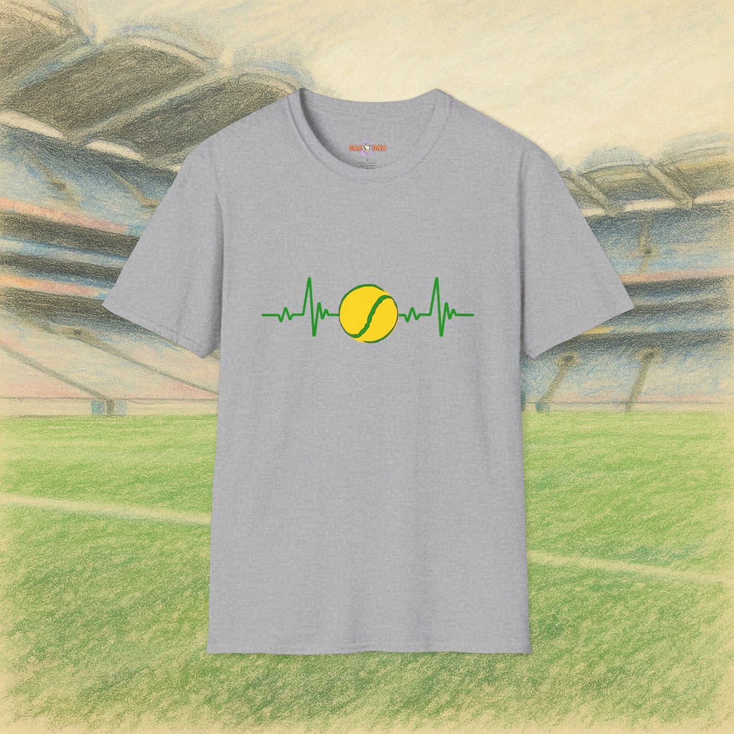 Green & Yellow Sliotar Heartbeat Tee