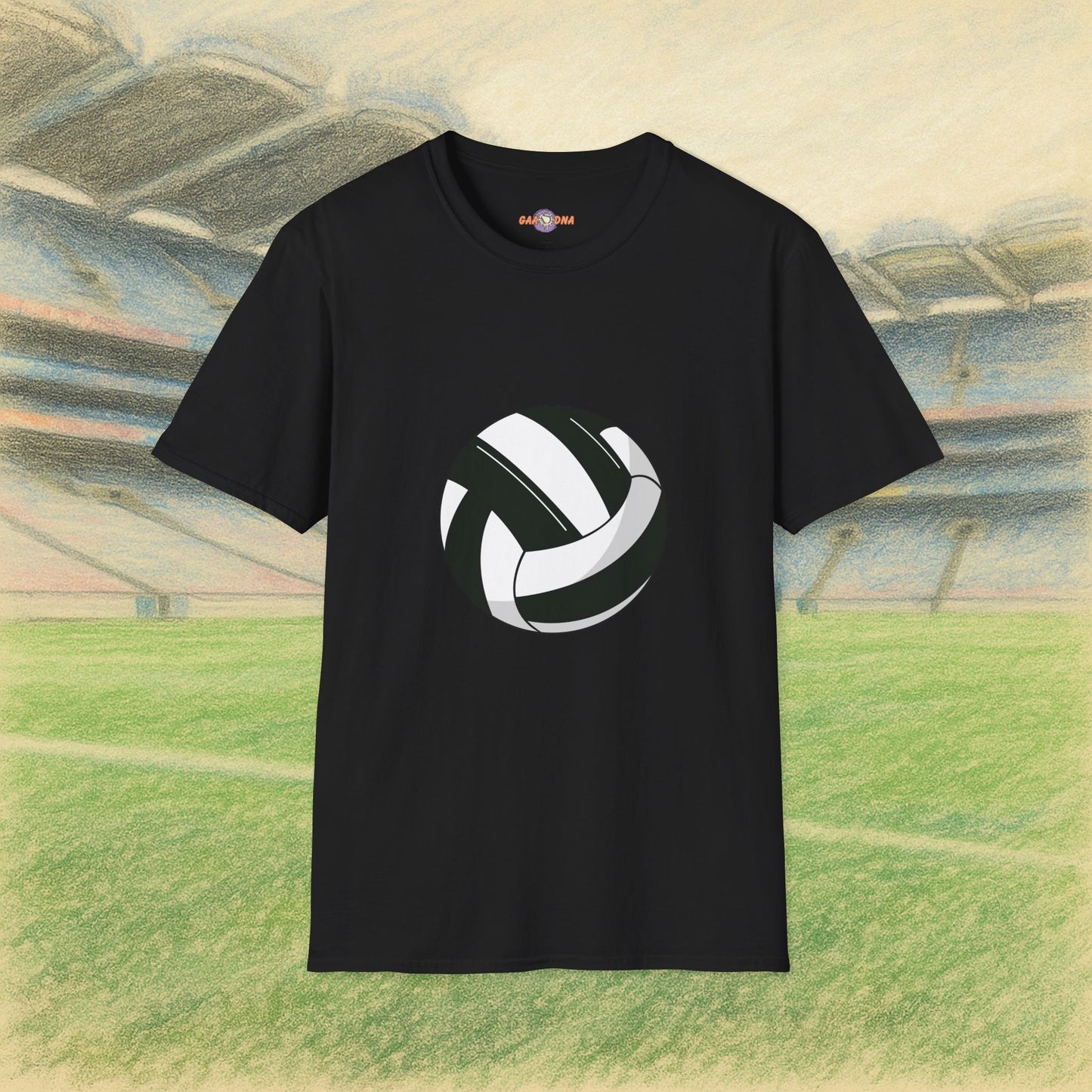 Customise Black & White Gaelic Football Tee