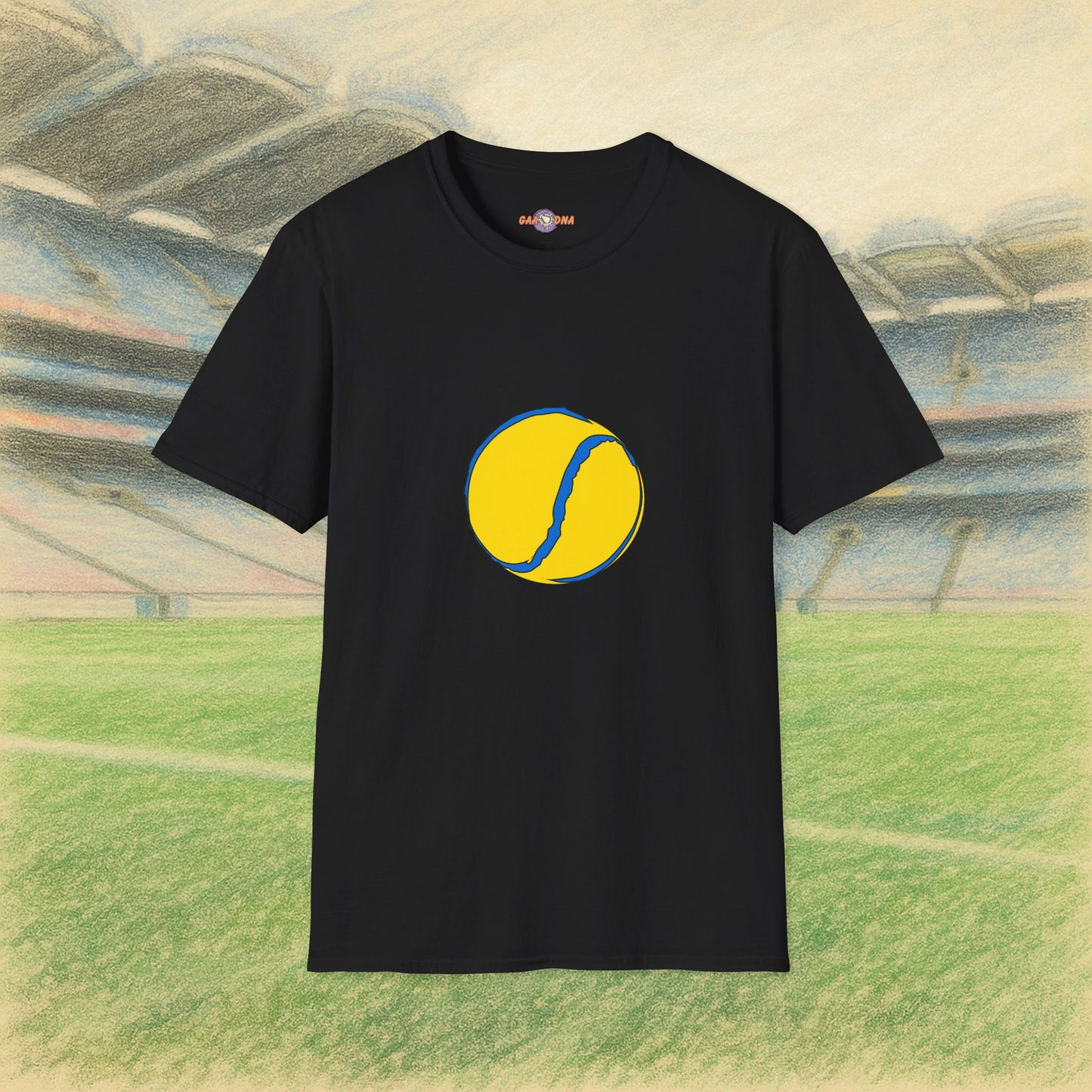 Custom Yellow & Blue Sliotar Tee