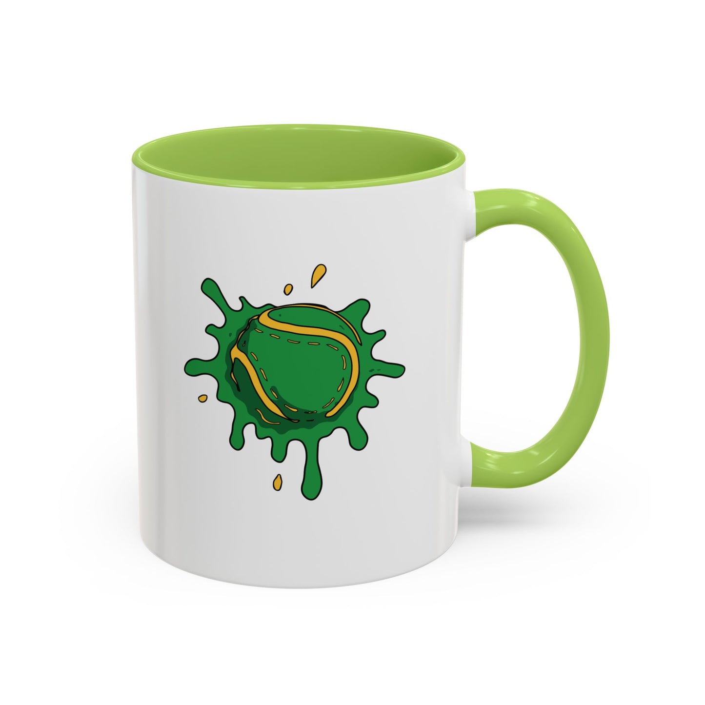 Green & Yellow Sliotar Splat! Coffee Mug