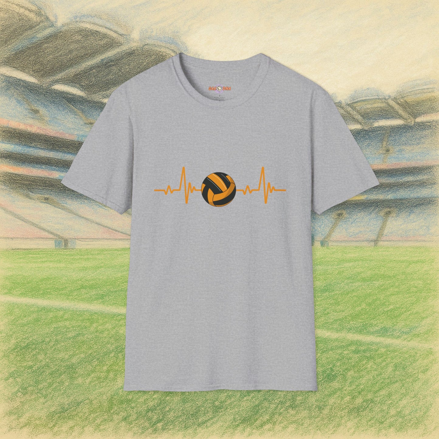 Black & Gold Gaelic Heartbeat Tee