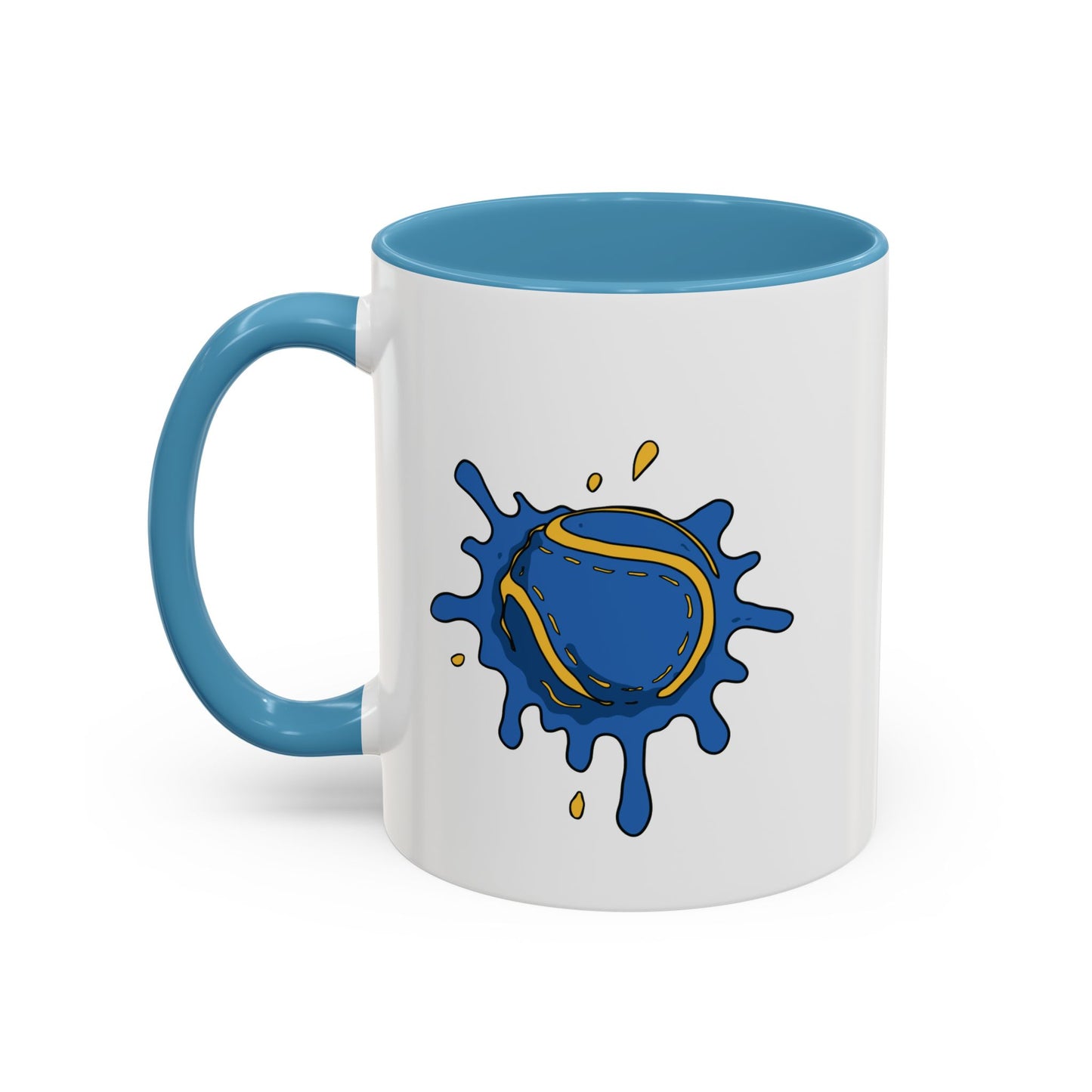 Yellow & Blue Sliotar Splat! Coffee Mug