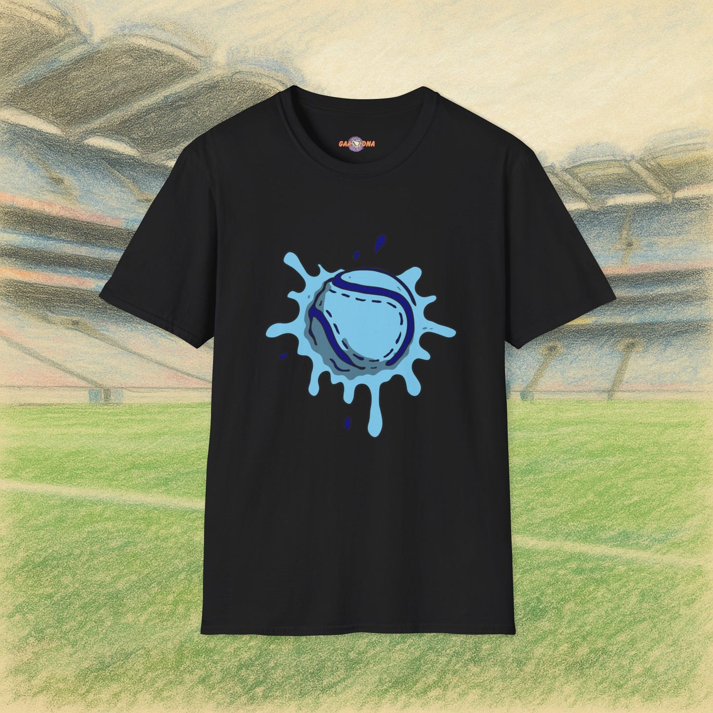 Navy and Blue Sliotar Splat! Tee