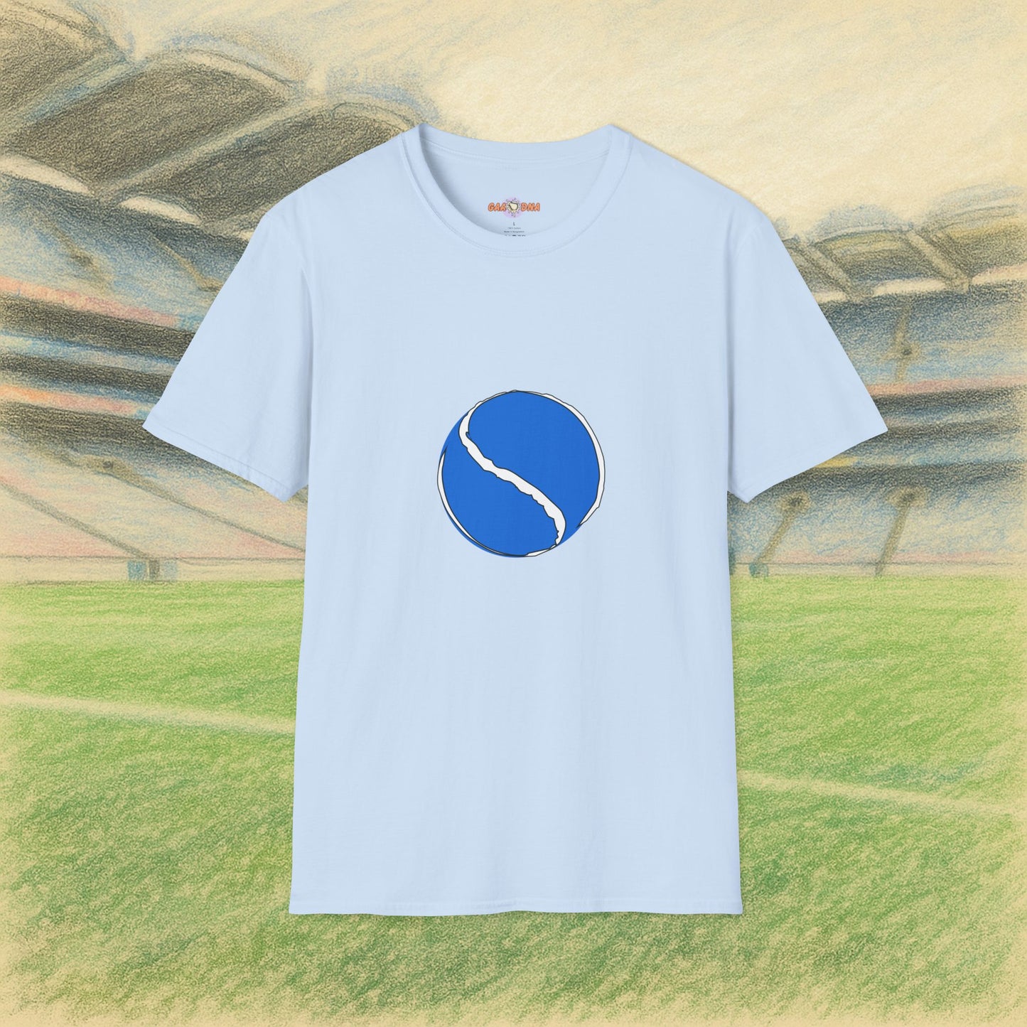 Customise Blue & White Sliotar Tee