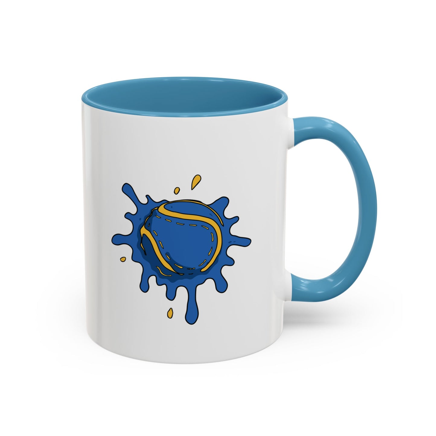 Yellow & Blue Sliotar Splat! Coffee Mug