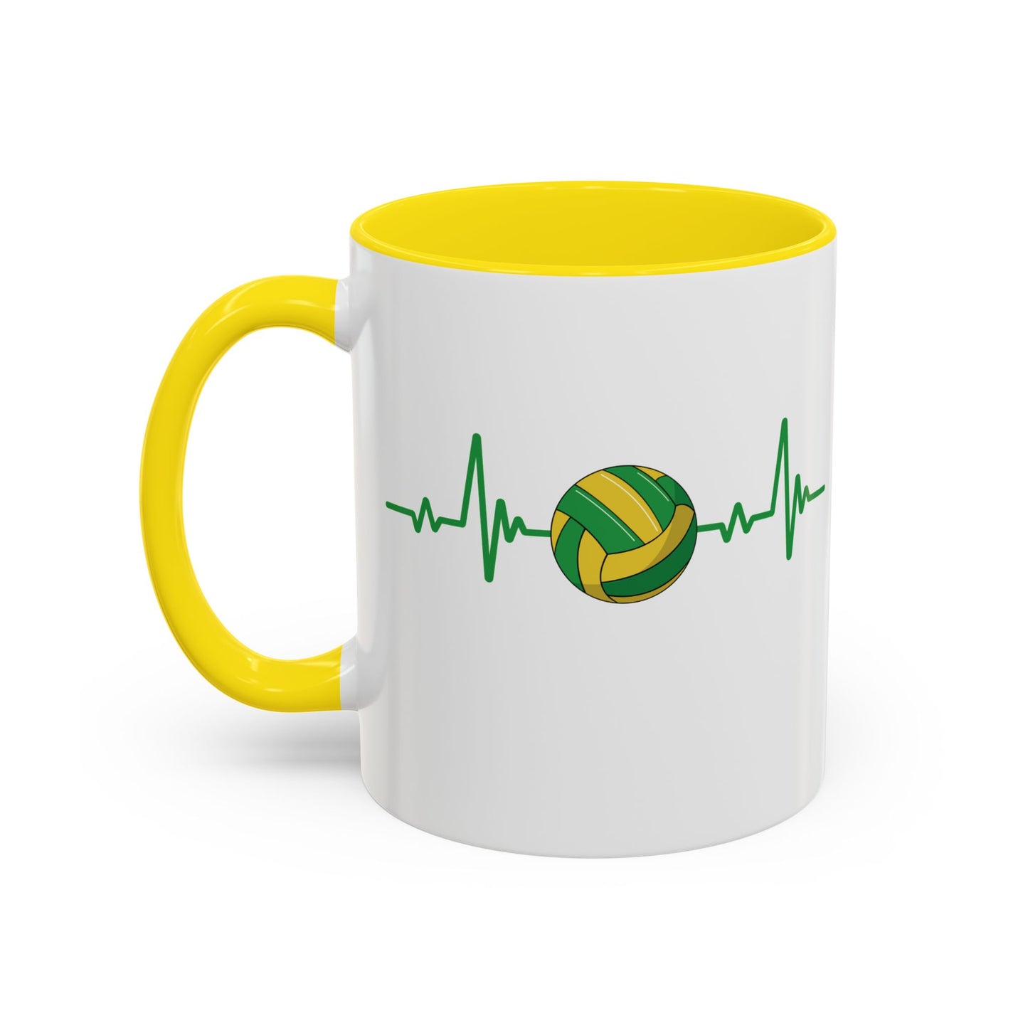 Green & Yellow Gaelic Heartbeat Coffee Mug