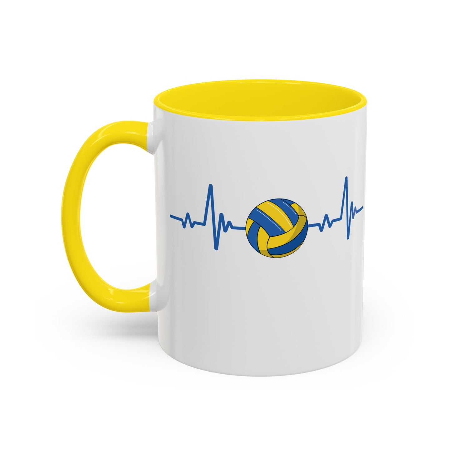 Yellow & Blue Gaelic Heartbeat Coffee Mug