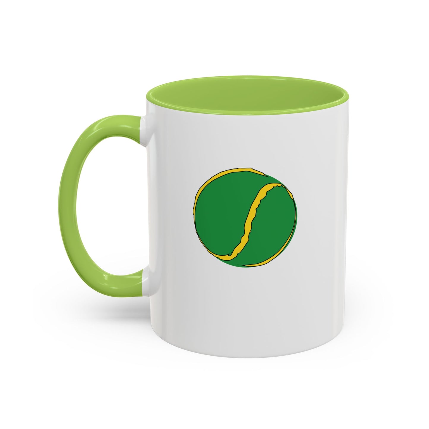 Custom Green & Yellow Sliotar Coffee Mug