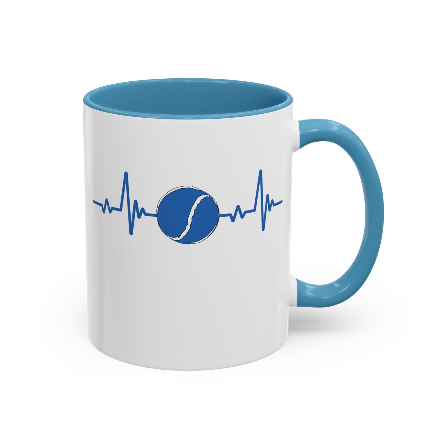 Blue & White Sliotar Heartbeat Coffee Mug
