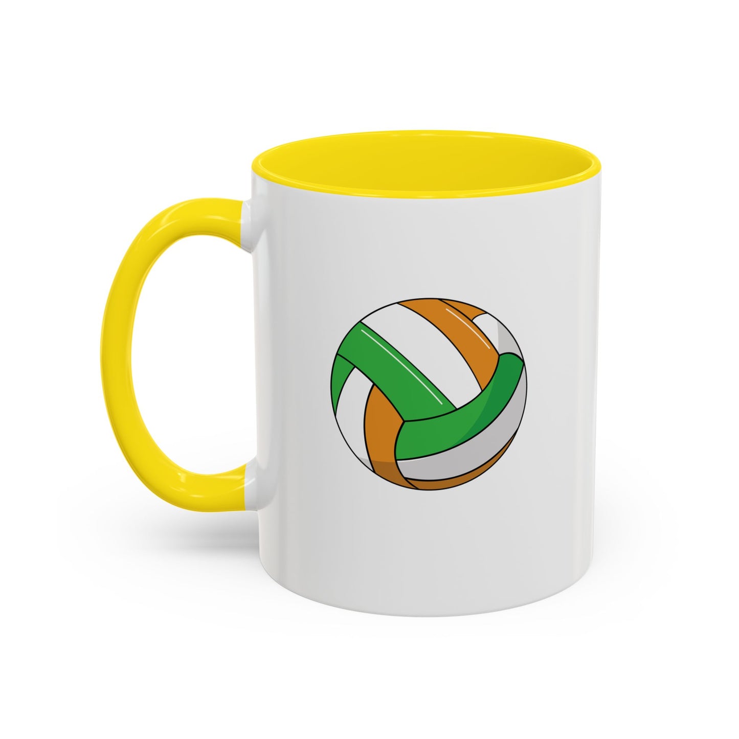 Customise Green, White & Gold Gaelic Football Coffee Mug