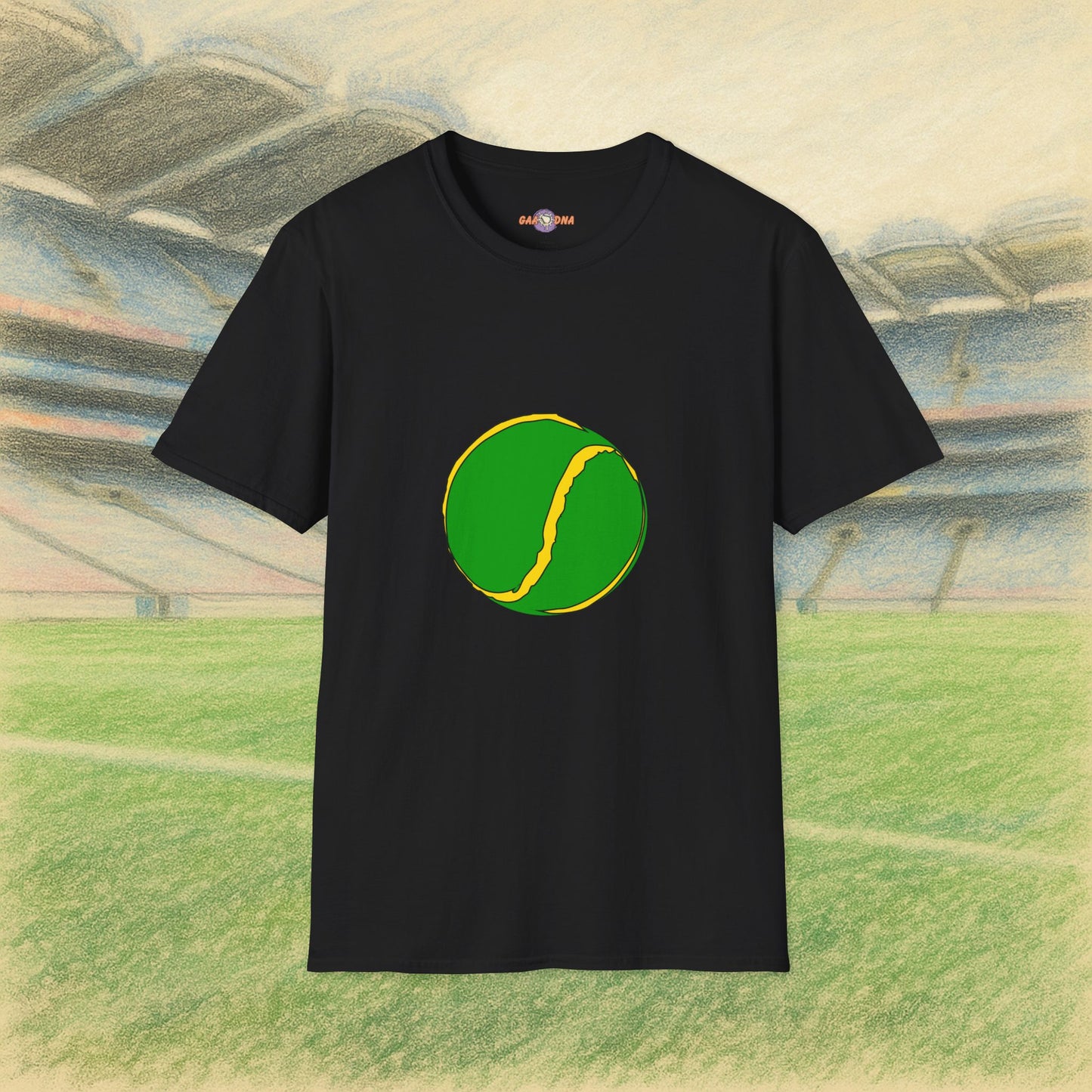Custom Green & Yellow Sliotar Tee
