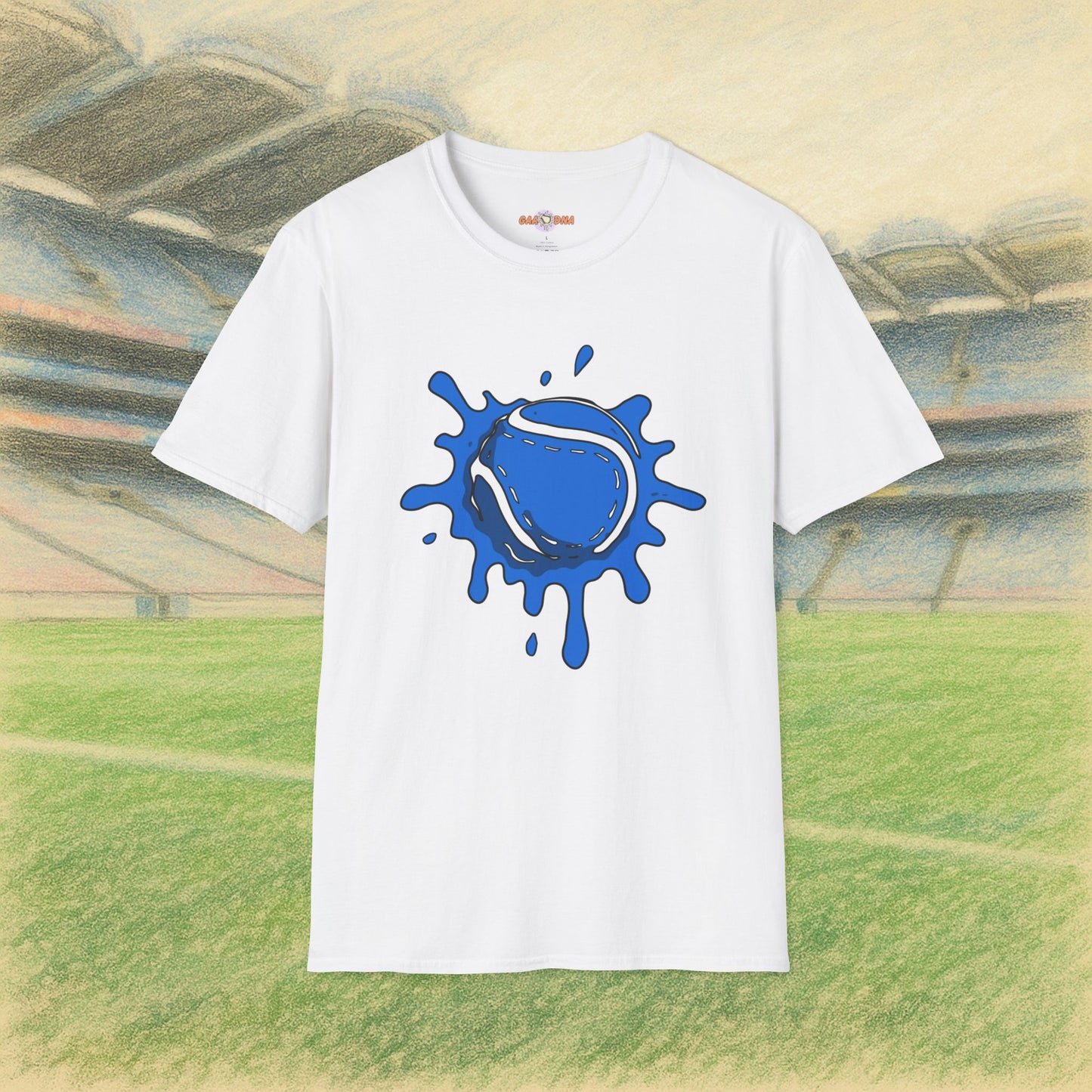 Blue & White Sliotar Splat! Tee