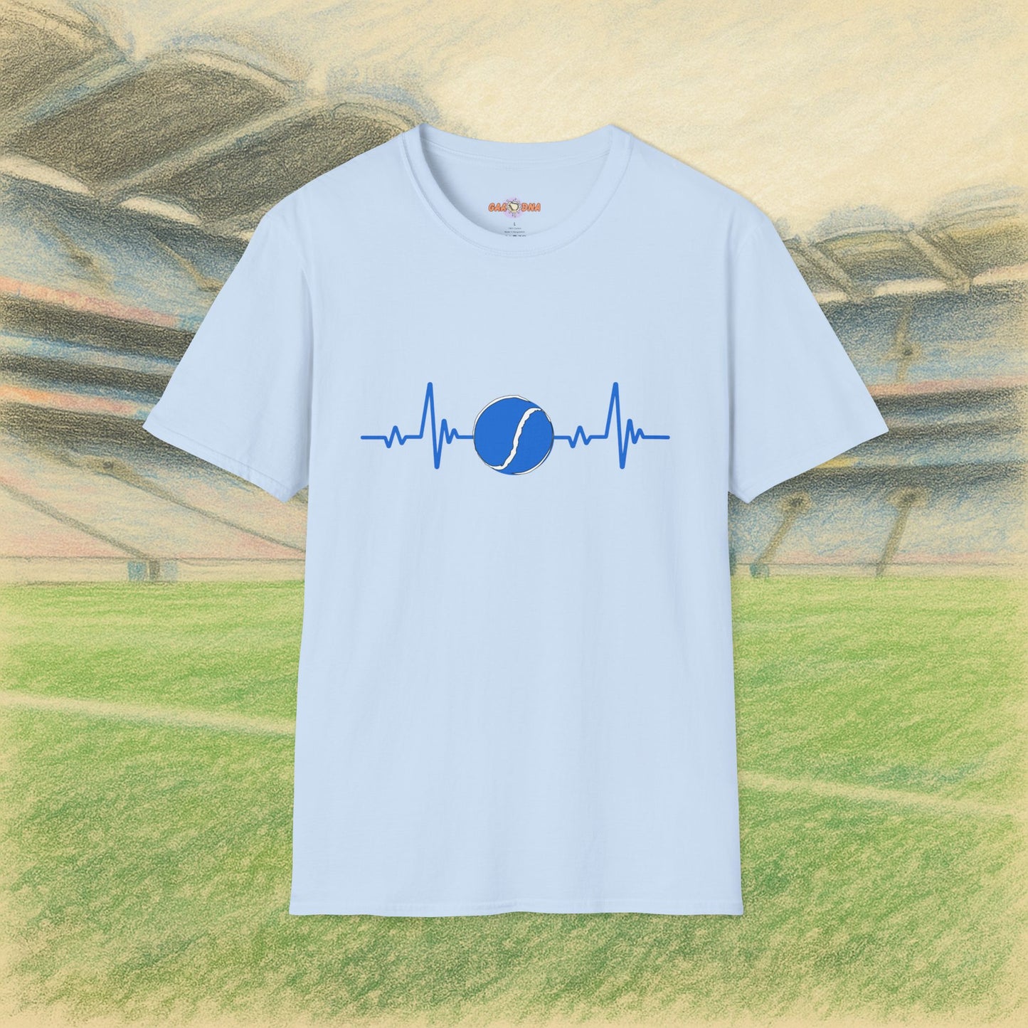 Blue & White Sliotar Heartbeat Tee