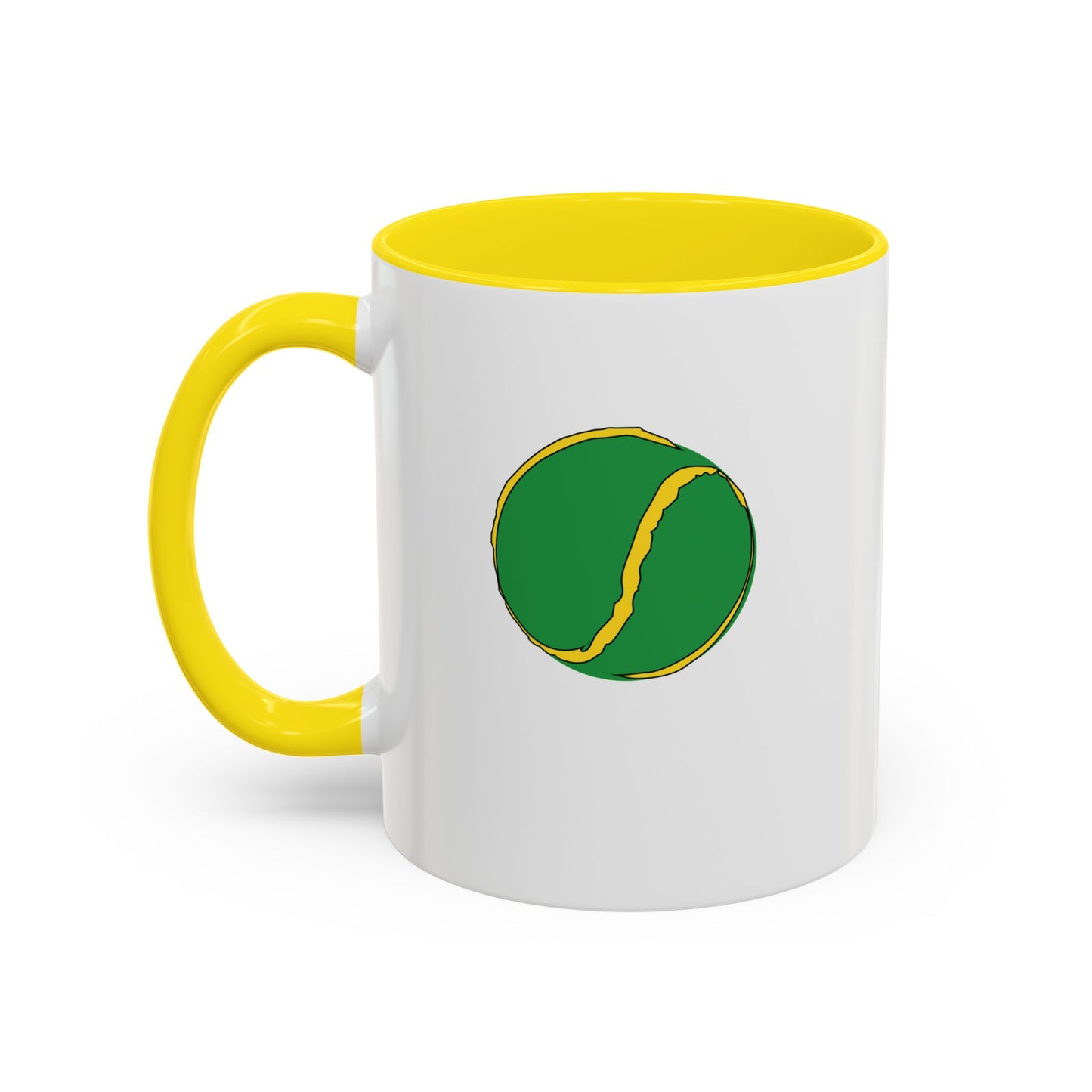Custom Green & Yellow Sliotar Coffee Mug