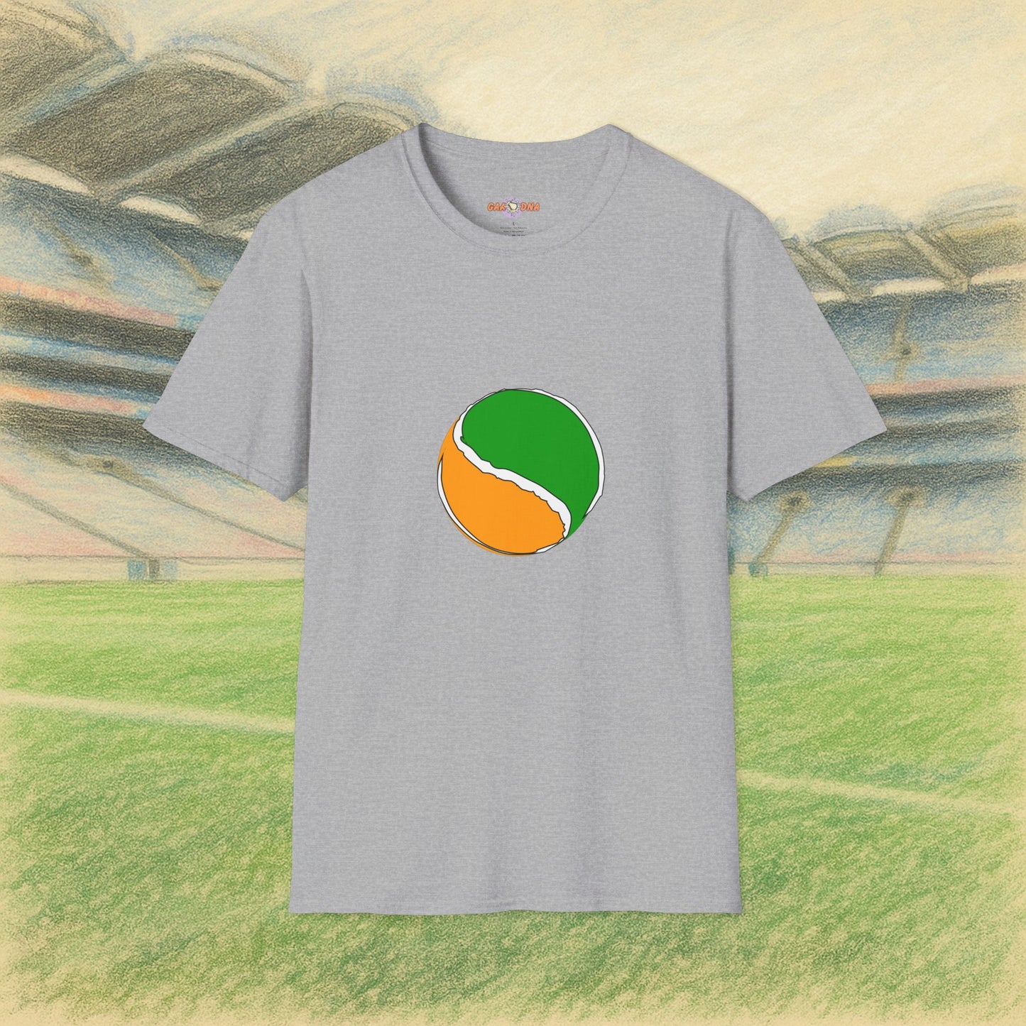 Customise Green, White & Gold Sliotar Tee