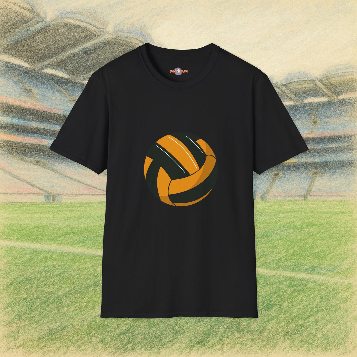Customise Black & Gold Gaelic Football Tee