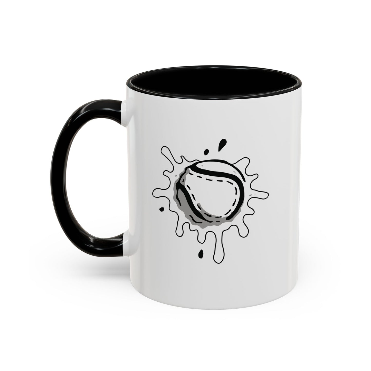 Black & White Sliotar Splat! Coffee Mug