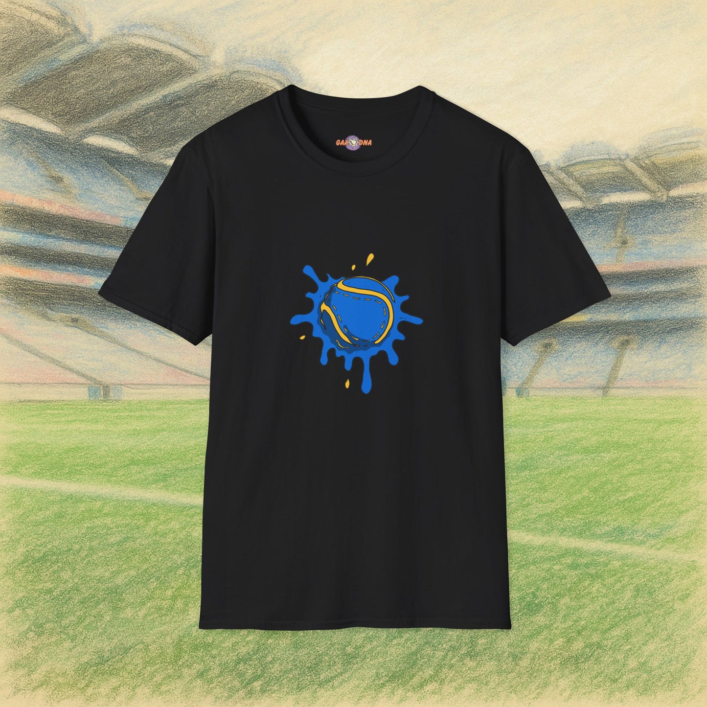 Yellow & Blue Sliotar Splat! Tee