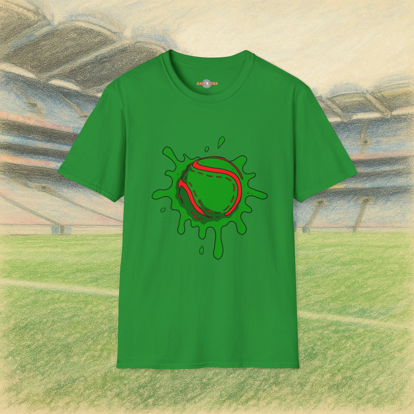 Red & Green Sliotar Splat! Tee