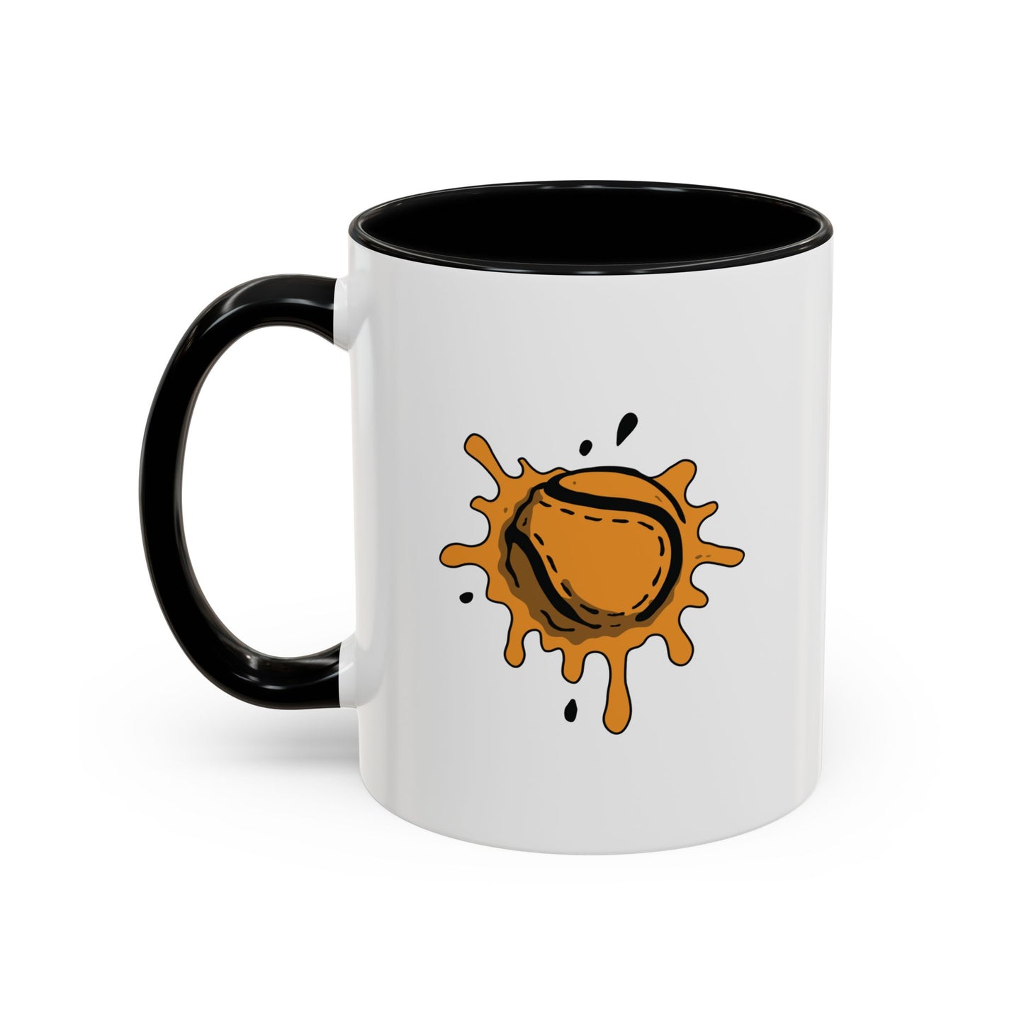 Black & Gold Sliotar Splat! Coffee Mug