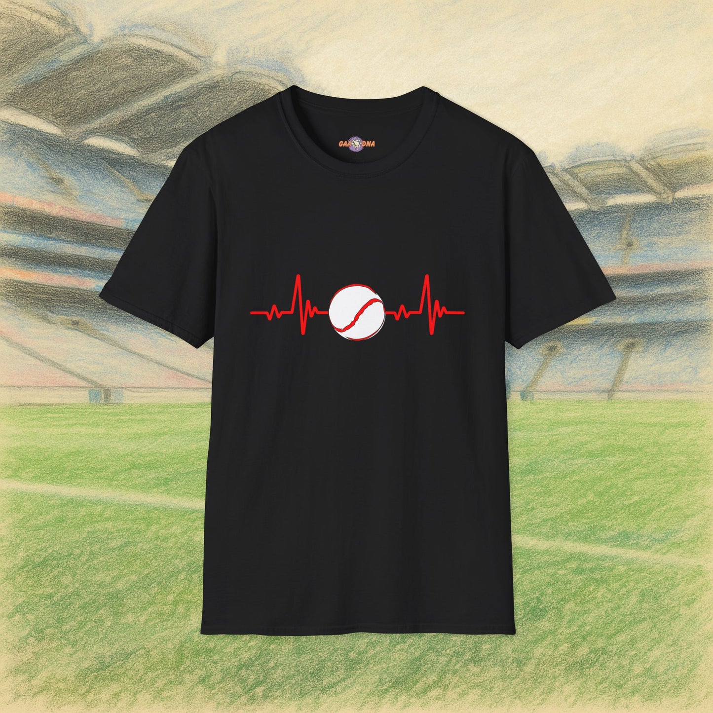 Red & White Sliotar Heartbeat Tee