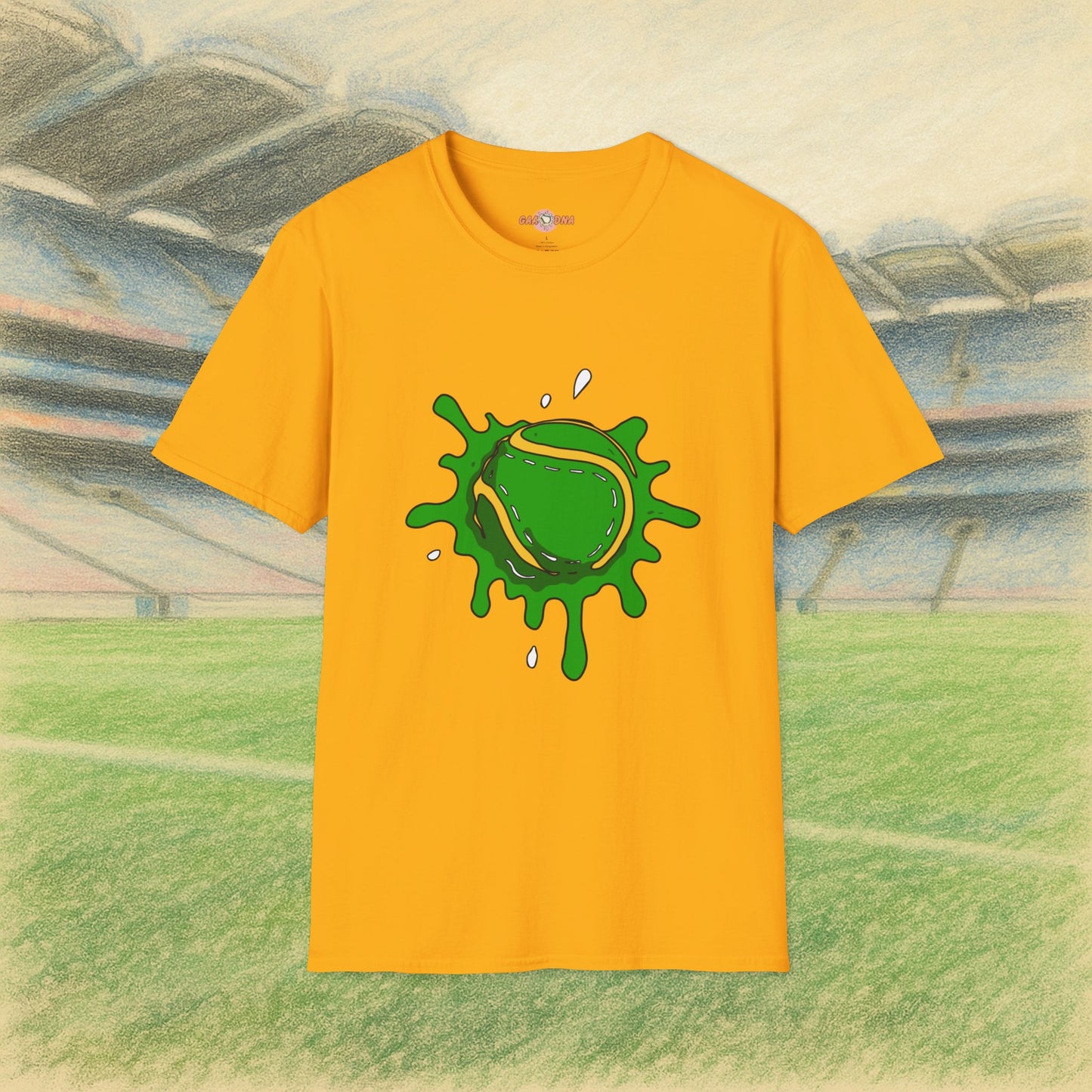 Green, White & Gold Sliotar Splat! Tee