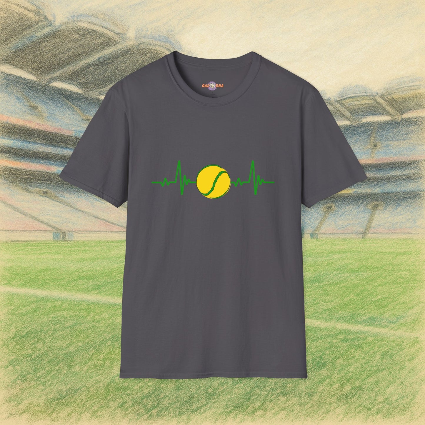Green & Yellow Sliotar Heartbeat Tee