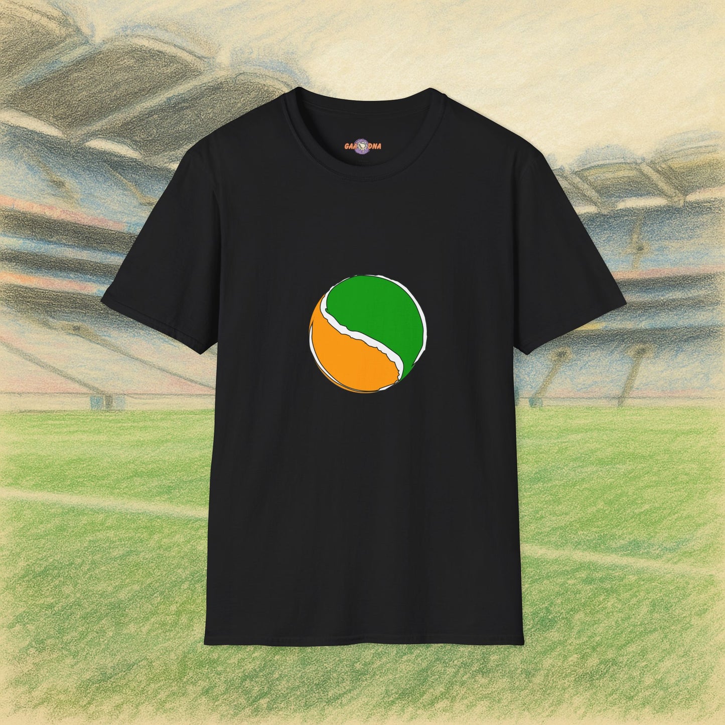 Customise Green, White & Gold Sliotar Tee