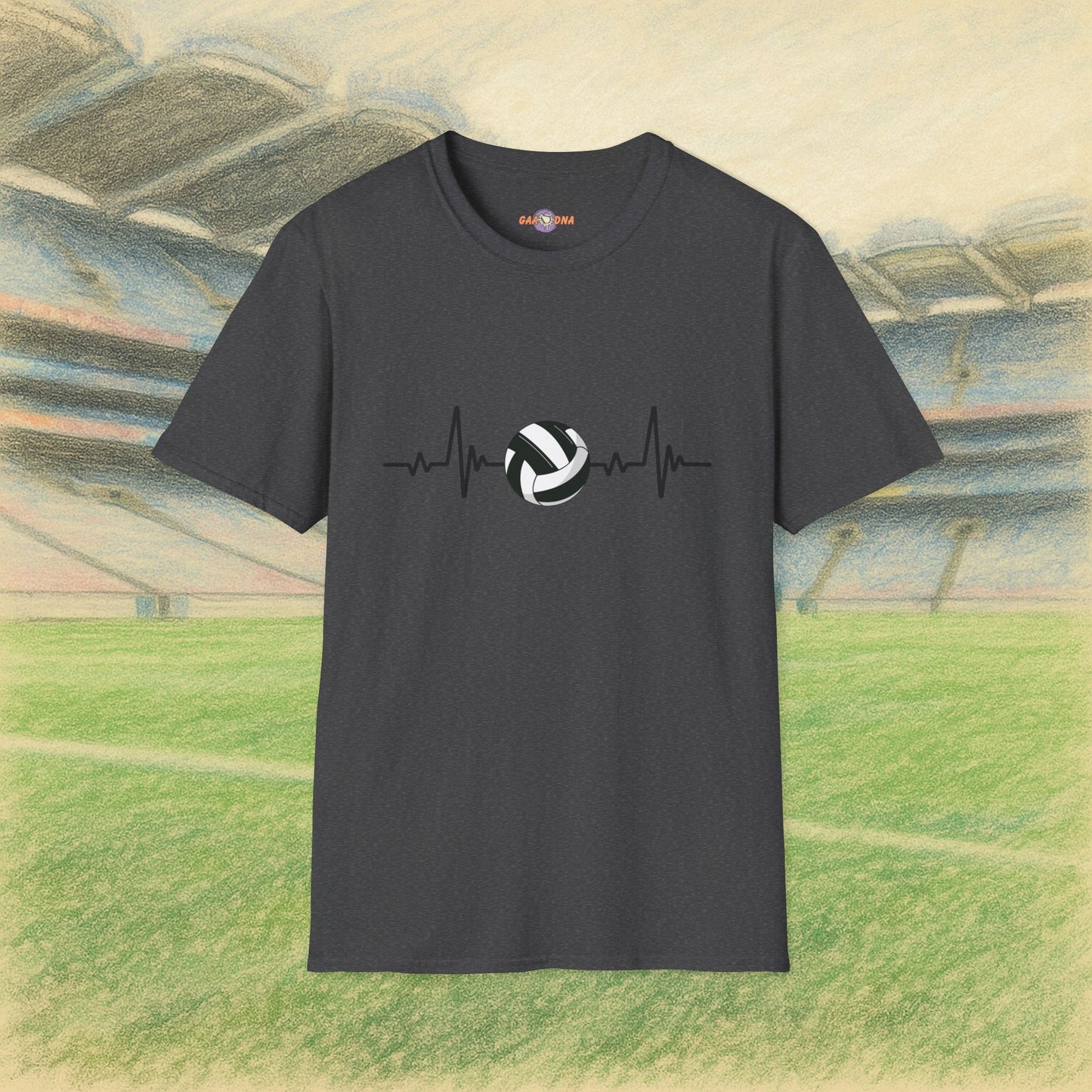 Black & White Gaelic Heartbeat Tee