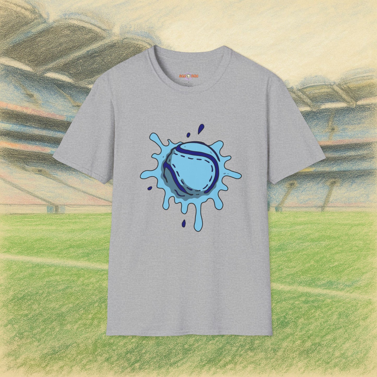 Navy and Blue Sliotar Splat! Tee