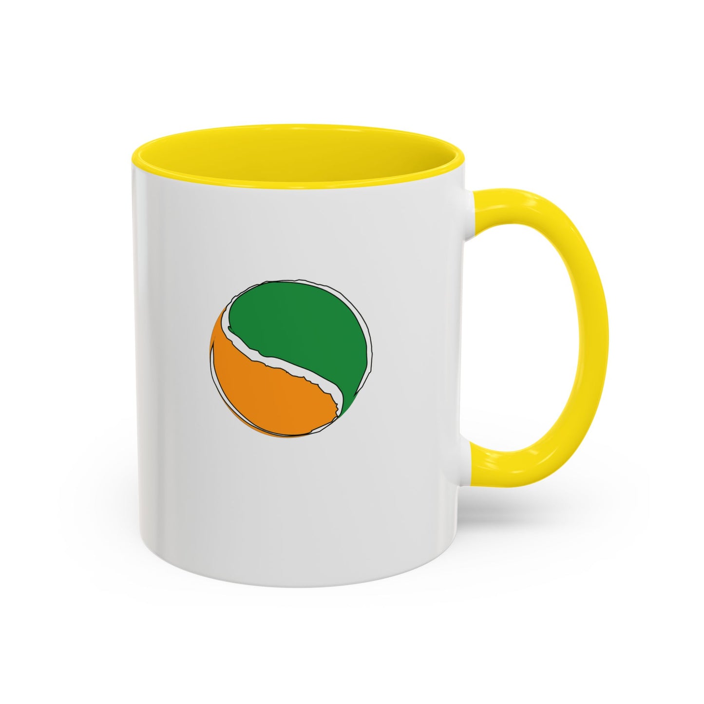 Customise Green, White & Gold Sliotar Coffee Mug