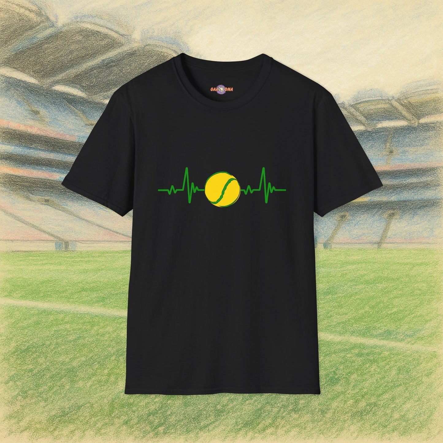 Green & Yellow Sliotar Heartbeat Tee
