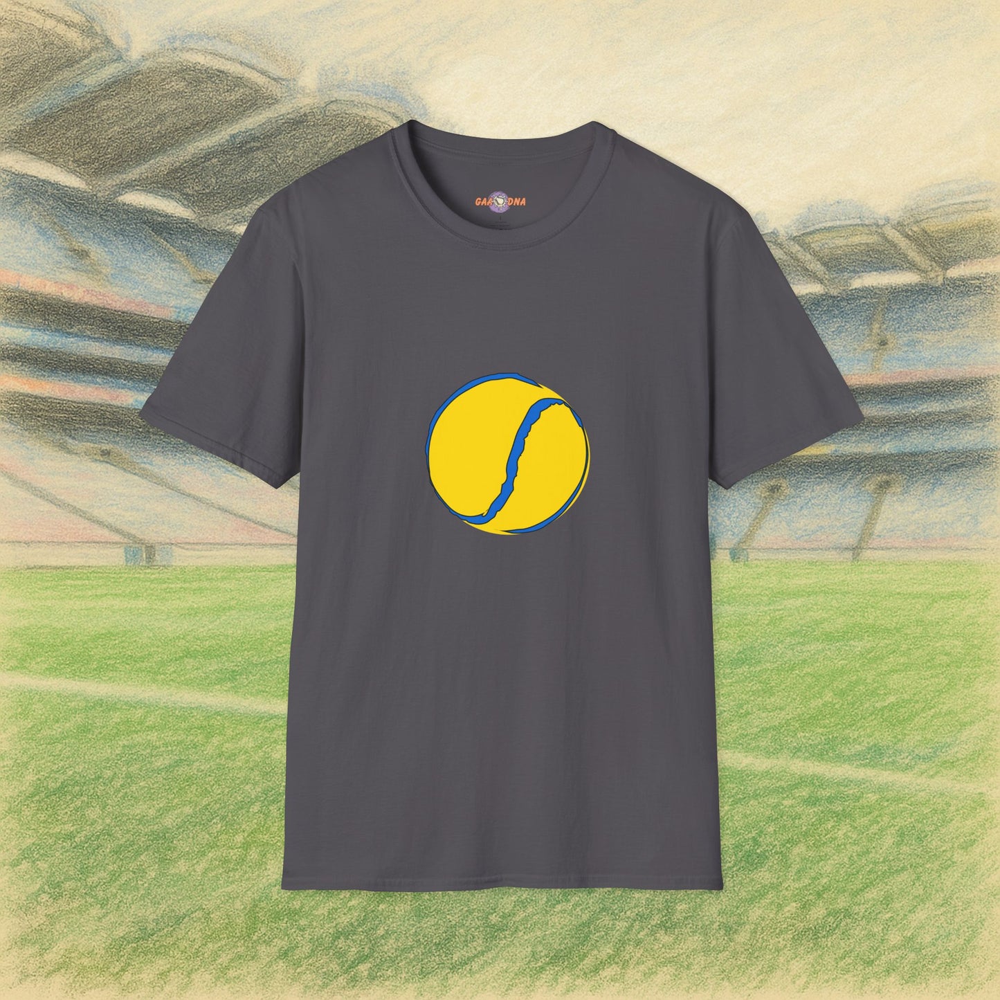Custom Yellow & Blue Sliotar Tee