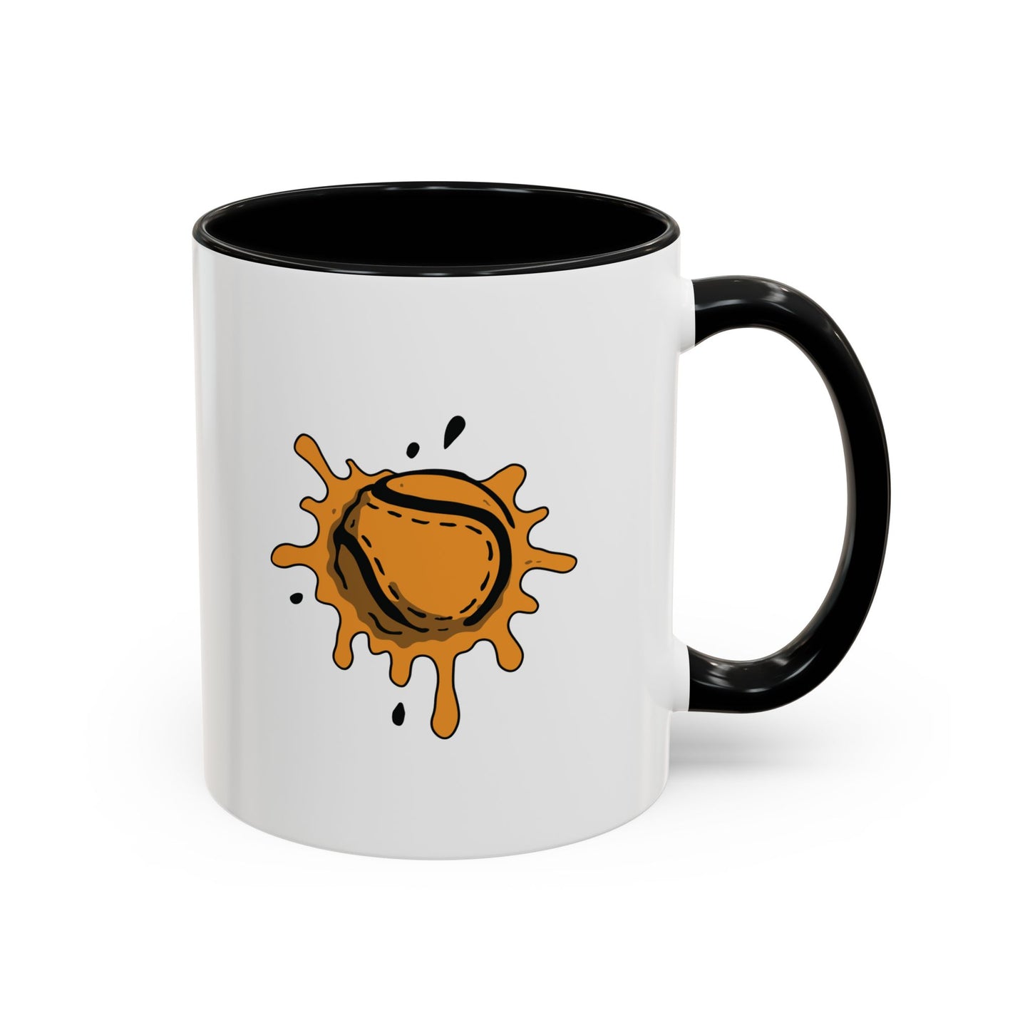 Black & Gold Sliotar Splat! Coffee Mug