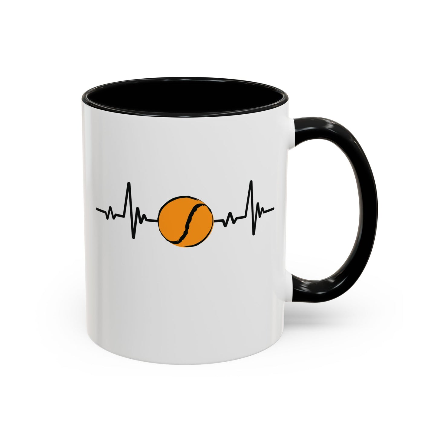 Black & Gold Sliotar Heartbeat Coffee Mug