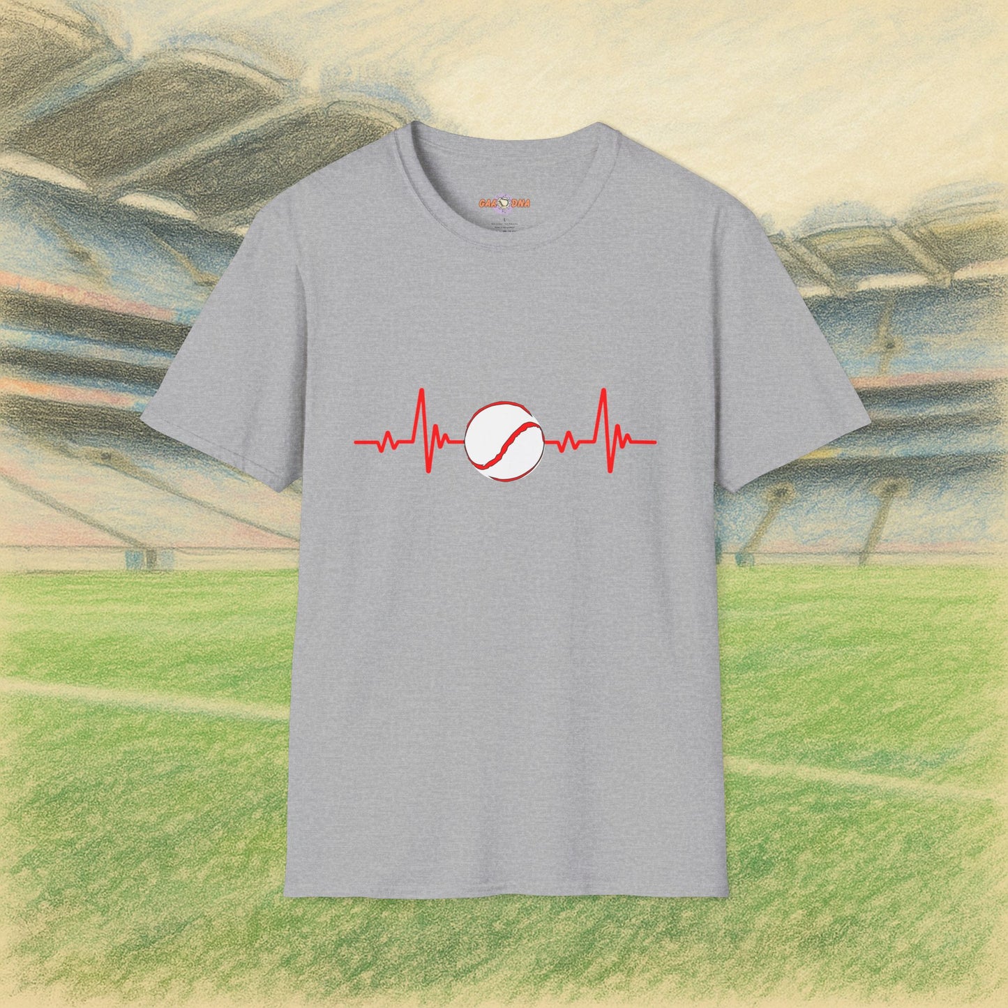 Red & White Sliotar Heartbeat Tee