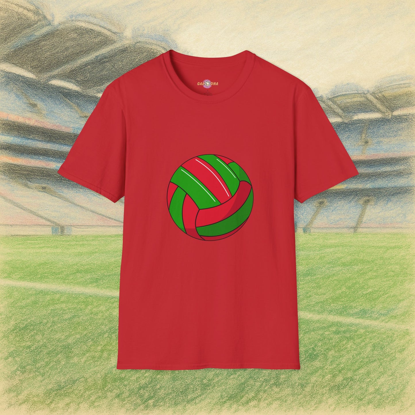 Customise Red & Green Gaelic Football Tee