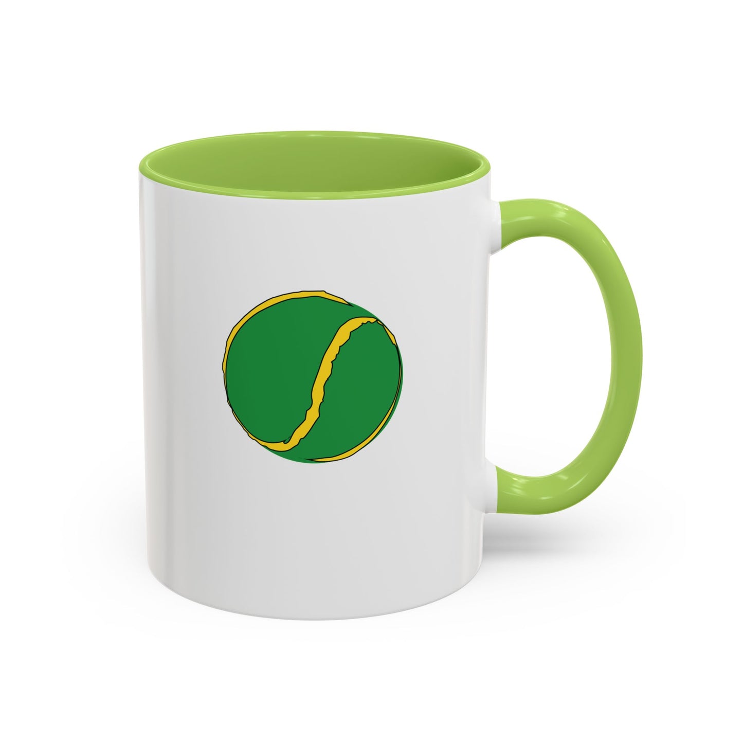 Custom Green & Yellow Sliotar Coffee Mug