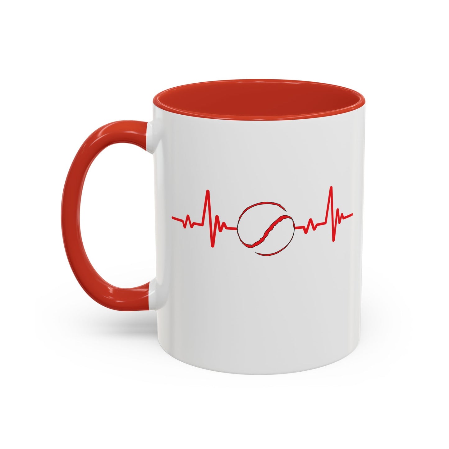 Red & White Sliotar Heartbeat Coffee Mug