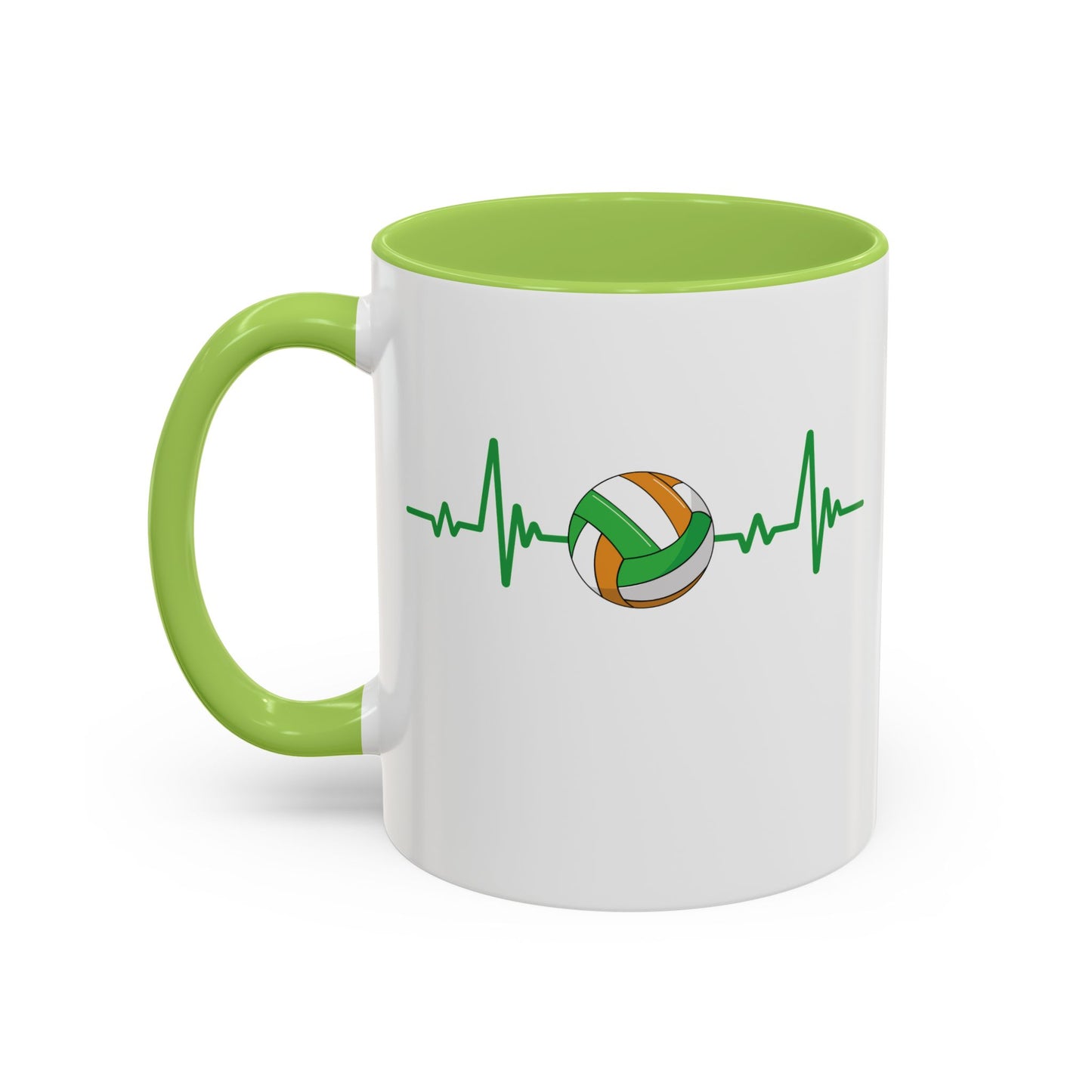 Green, White & Gold Gaelic Heartbeat Coffee Mug