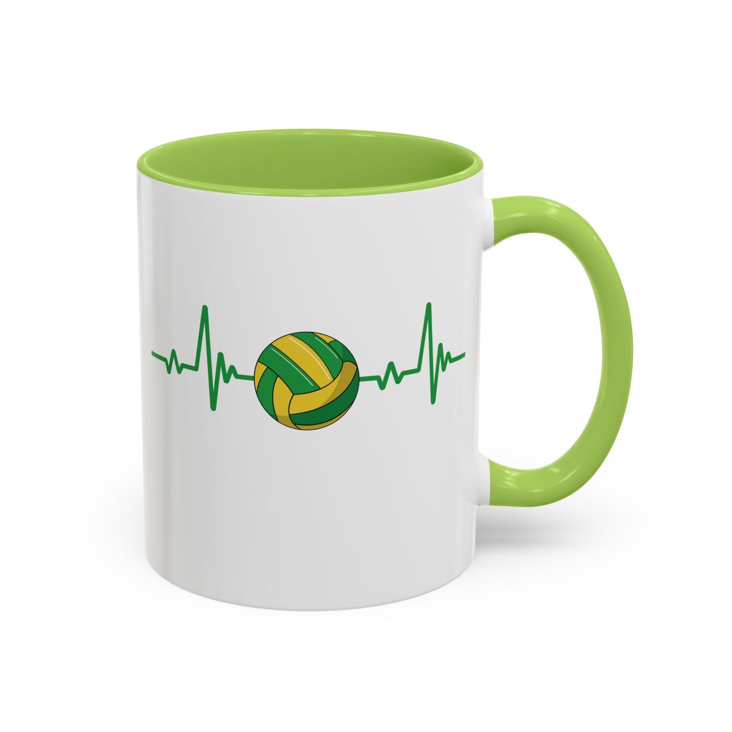 Green & Yellow Gaelic Heartbeat Coffee Mug