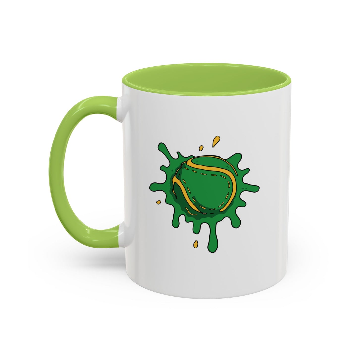 Green & Yellow Sliotar Splat! Coffee Mug