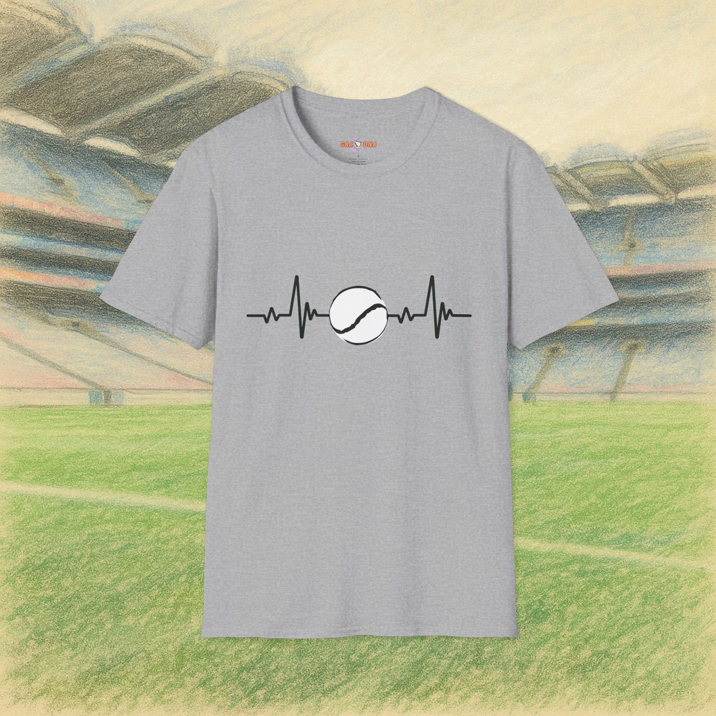 Black & White Sliotar Heartbeat Tee