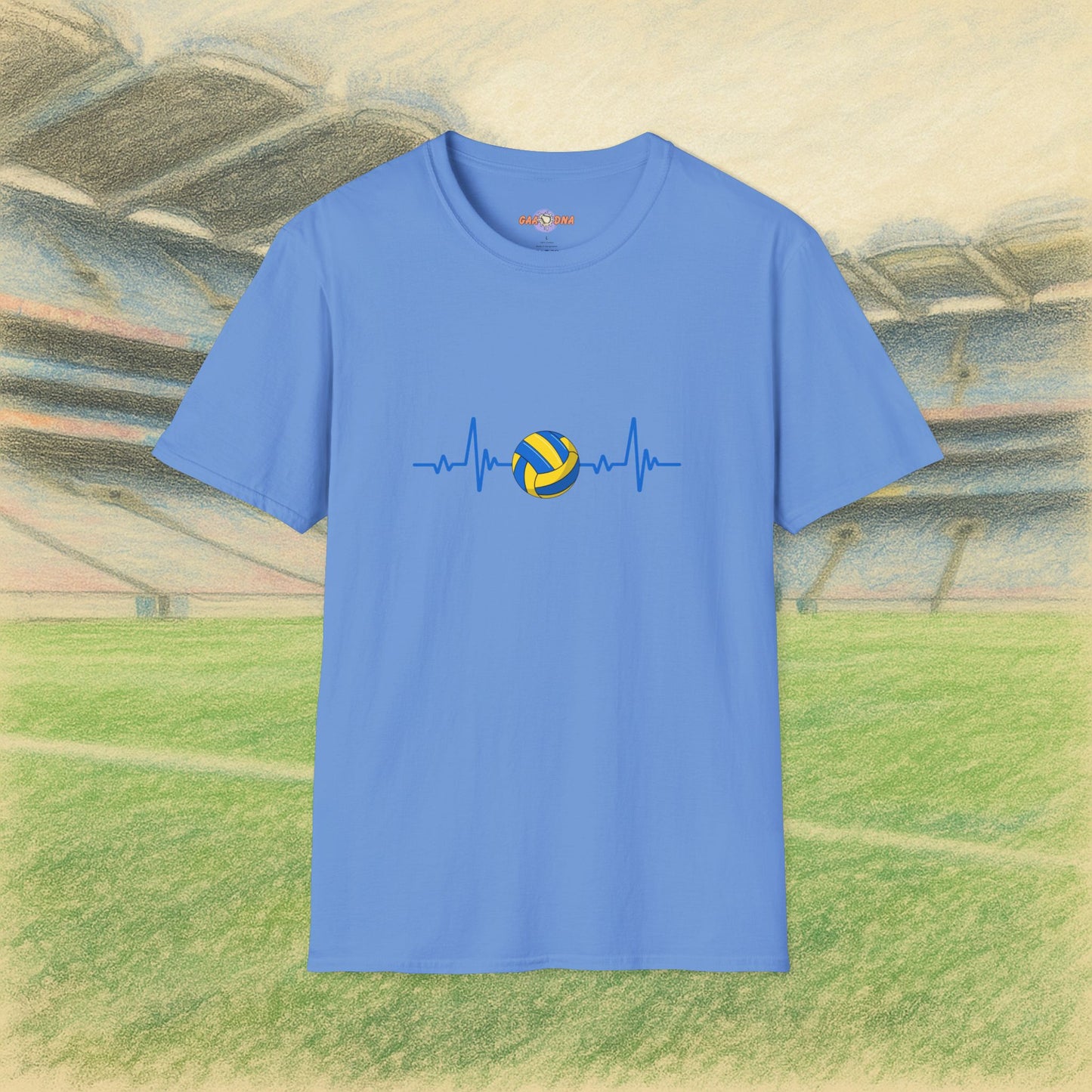 Yellow & Blue Gaelic Heartbeat