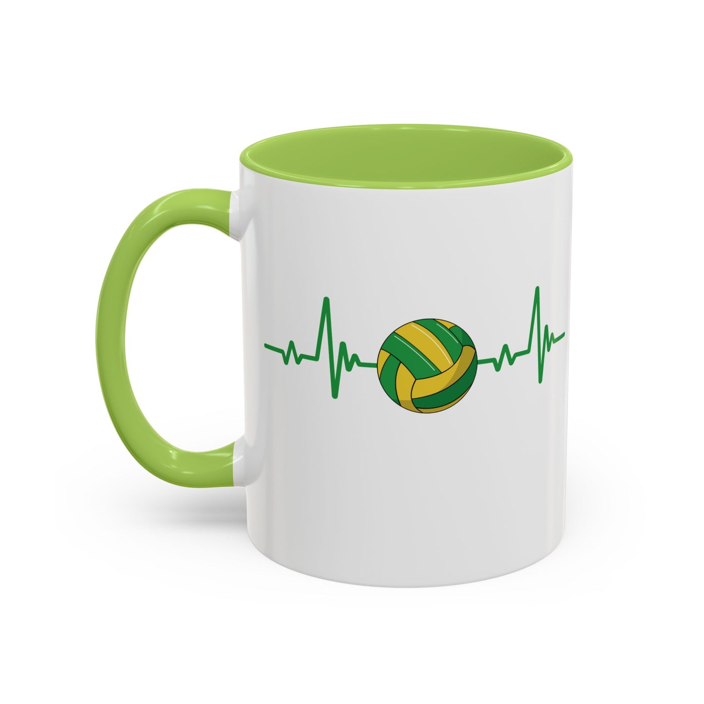 Green & Yellow Gaelic Heartbeat Coffee Mug