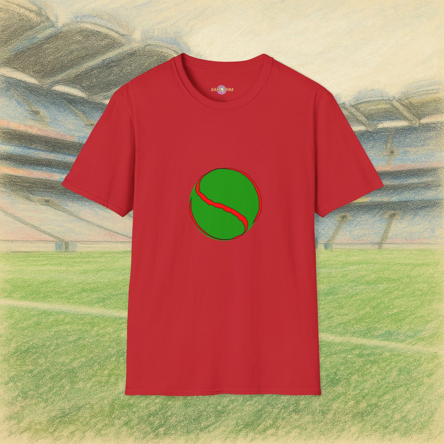Customise Red & Green Sliotar Tee