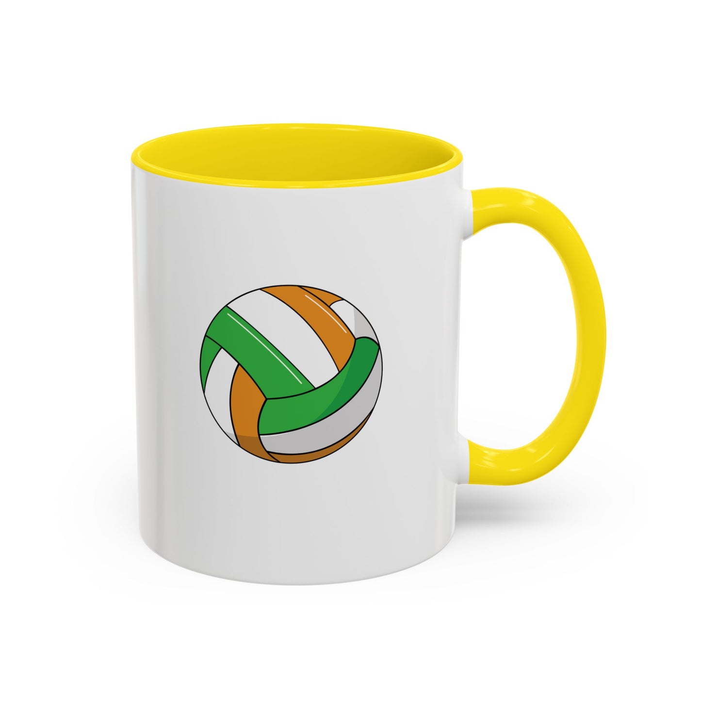 Customise Green, White & Gold Gaelic Football Coffee Mug