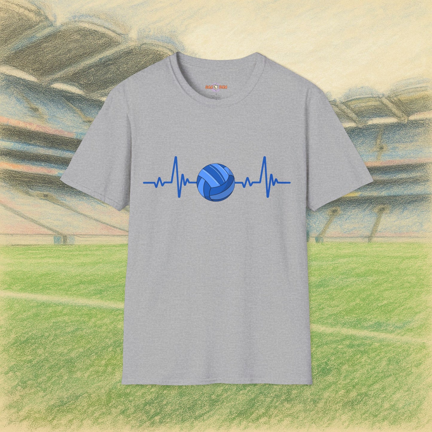 Navy & Blue Gaelic Heartbeat Tee